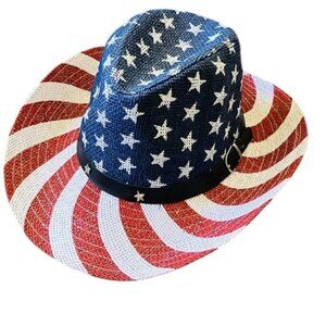 Patriotic Red, White and Blue Cowboy Hat